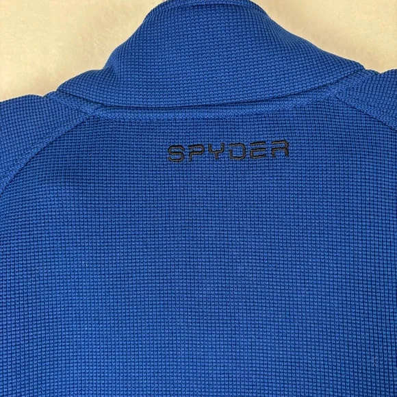 Spyder Sweater Men's L, Blue/Black 1/4 Zip, Knitted, Pullover, Skiing, outdoor - Picture 6 of 10